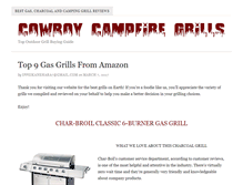 Tablet Screenshot of cowboycampfiregrills.com